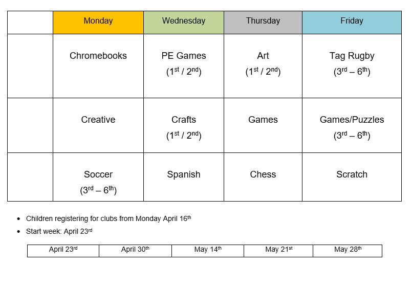 Term 3 timetable